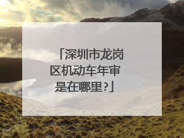 深圳市龙岗区机动车年审是在哪里?