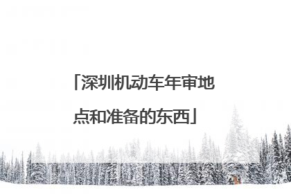 深圳机动车年审地点和准备的东西