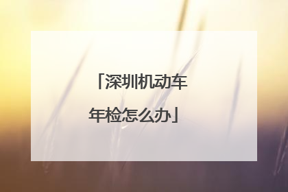 深圳机动车年检怎么办