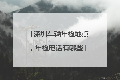 深圳车辆年检地点，年检电话有哪些
