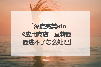深度完美Win10应用商店一直转圈圈进不了怎么处理