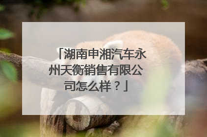 湖南申湘汽车永州天衡销售有限公司怎么样？