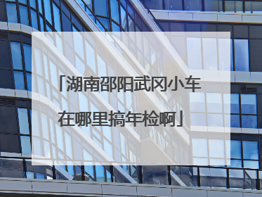 湖南邵阳武冈小车在哪里搞年检啊