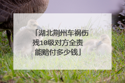 湖北荆州车祸伤残10级对方全责能赔付多少钱