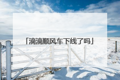 滴滴顺风车下线了吗