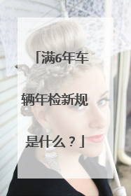满6年车辆年检新规是什么？