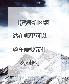 滨海新区塘沽在哪里可以验车需要带什么材料