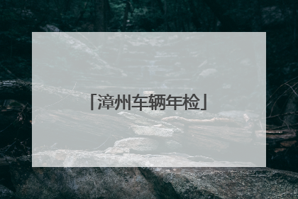 漳州车辆年检
