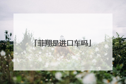 菲翔是进口车吗