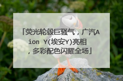 荧光轮毂巨骚气，广汽Aion Y(埃安Y)亮相，多彩配色闪耀全场