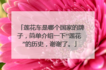 莲花车是哪个国家的牌子，简单介绍一下“莲花”的历史，谢谢了。