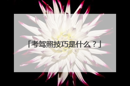 考驾照技巧是什么？