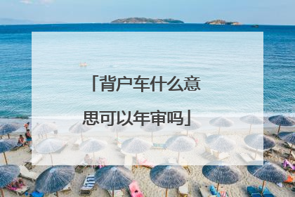 背户车什么意思可以年审吗