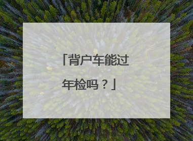 背户车能过年检吗？