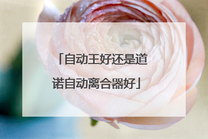 自动王好还是道诺自动离合器好