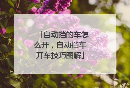 自动挡的车怎么开，自动挡车开车技巧图解