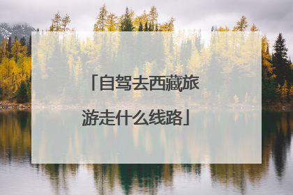 自驾去西藏旅游走什么线路