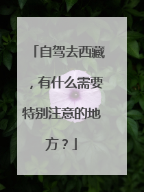 自驾去西藏，有什么需要特别注意的地方？