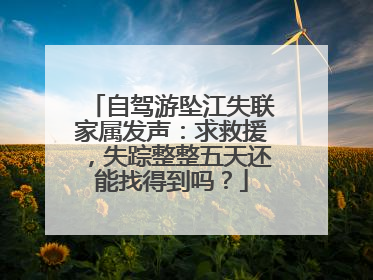自驾游坠江失联家属发声：求救援，失踪整整五天还能找得到吗？