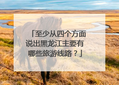 至少从四个方面说出黑龙江主要有哪些旅游线路？