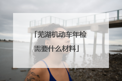 芜湖机动车年检需要什么材料