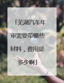 芜湖汽车年审需要带哪些材料，费用是多少啊