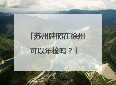 苏州牌照在徐州可以年检吗？