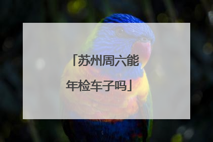 苏州周六能年检车子吗