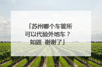 苏州哪个车管所可以代验外地车？如题 谢谢了