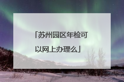 苏州园区年检可以网上办理么