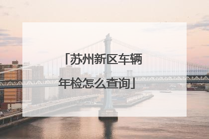 苏州新区车辆年检怎么查询