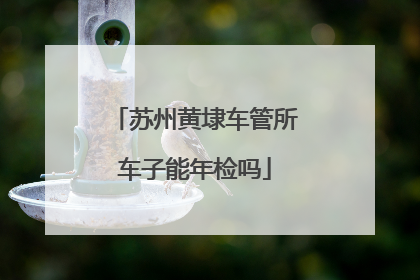 苏州黄埭车管所车子能年检吗