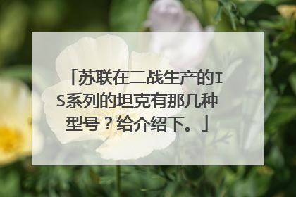 苏联在二战生产的IS系列的坦克有那几种型号？给介绍下。