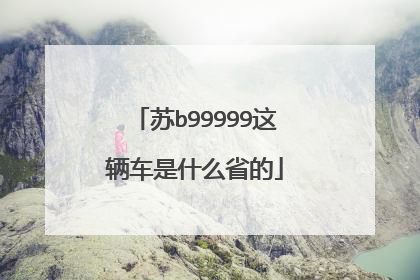 苏b99999这辆车是什么省的
