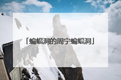 蝙蝠洞的周宁蝙蝠洞