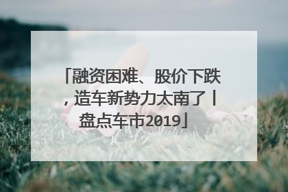 融资困难、股价下跌，造车新势力太南了丨盘点车市2019