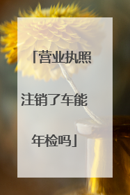 营业执照注销了车能年检吗
