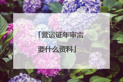 营运证年审需要什么资料