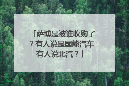 萨博是被谁收购了？有人说是国能汽车有人说北汽？