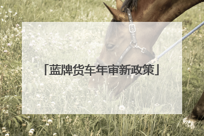 蓝牌货车年审新政策
