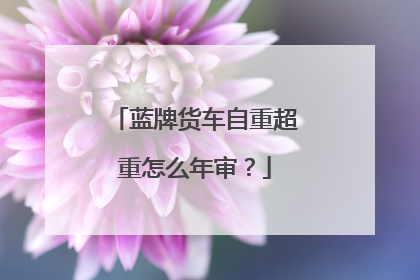 蓝牌货车自重超重怎么年审？