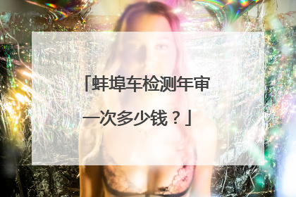 蚌埠车检测年审一次多少钱？