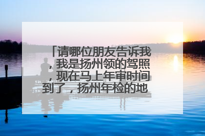 请哪位朋友告诉我，我是扬州领的驾照，现在马上年审时间到了，扬州年检的地址是哪里啊？