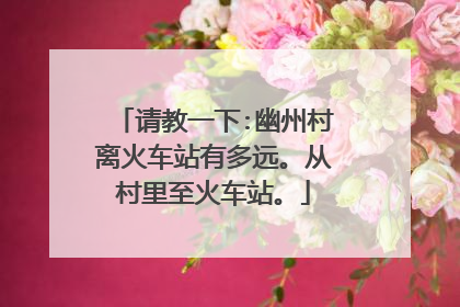 请教一下:幽州村离火车站有多远。从村里至火车站。