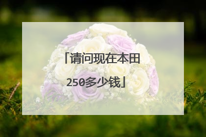 请问现在本田250多少钱