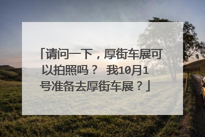 请问一下，厚街车展可以拍照吗？ 我10月1号准备去厚街车展？