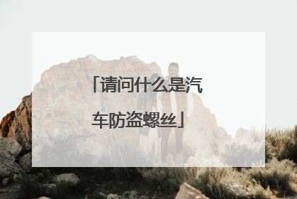 请问什么是汽车防盗螺丝