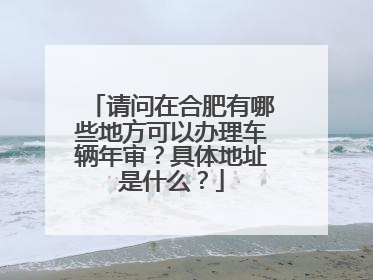 请问在合肥有哪些地方可以办理车辆年审？具体地址是什么？