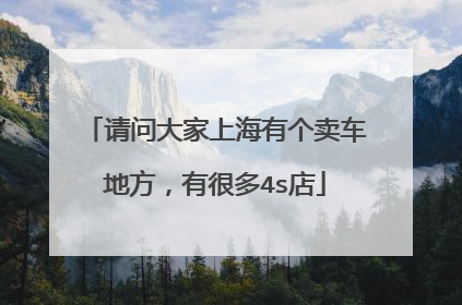 请问大家上海有个卖车地方，有很多4s店