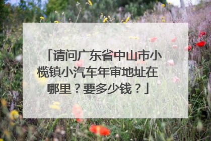 请问广东省中山市小榄镇小汽车年审地址在哪里？要多少钱？